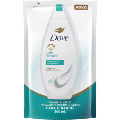 Sabonete Líquido Dove Pele Sensível Refil 200ml