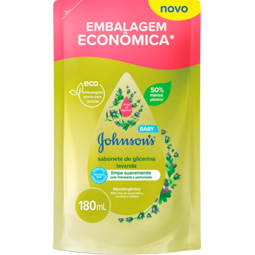 Sabonete Líquido Johnson's Baby Lavanda Refil 180ml