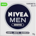 Sabonete Nivea Men 3 em 1 Sensitive 90g