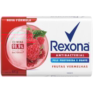 Sabonete Rexona Antibacterial Frutas Vermelhas Em Barra 84g