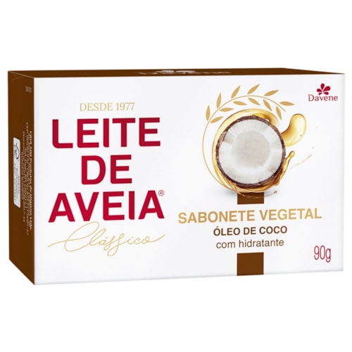 Sabonete Vegetal Leite de Aveia Óleo de Coco 90g - Davene