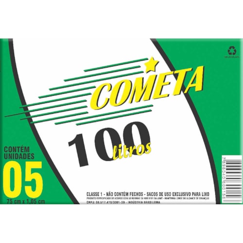 Saco de Lixo Cometa 100L 5 Unidades