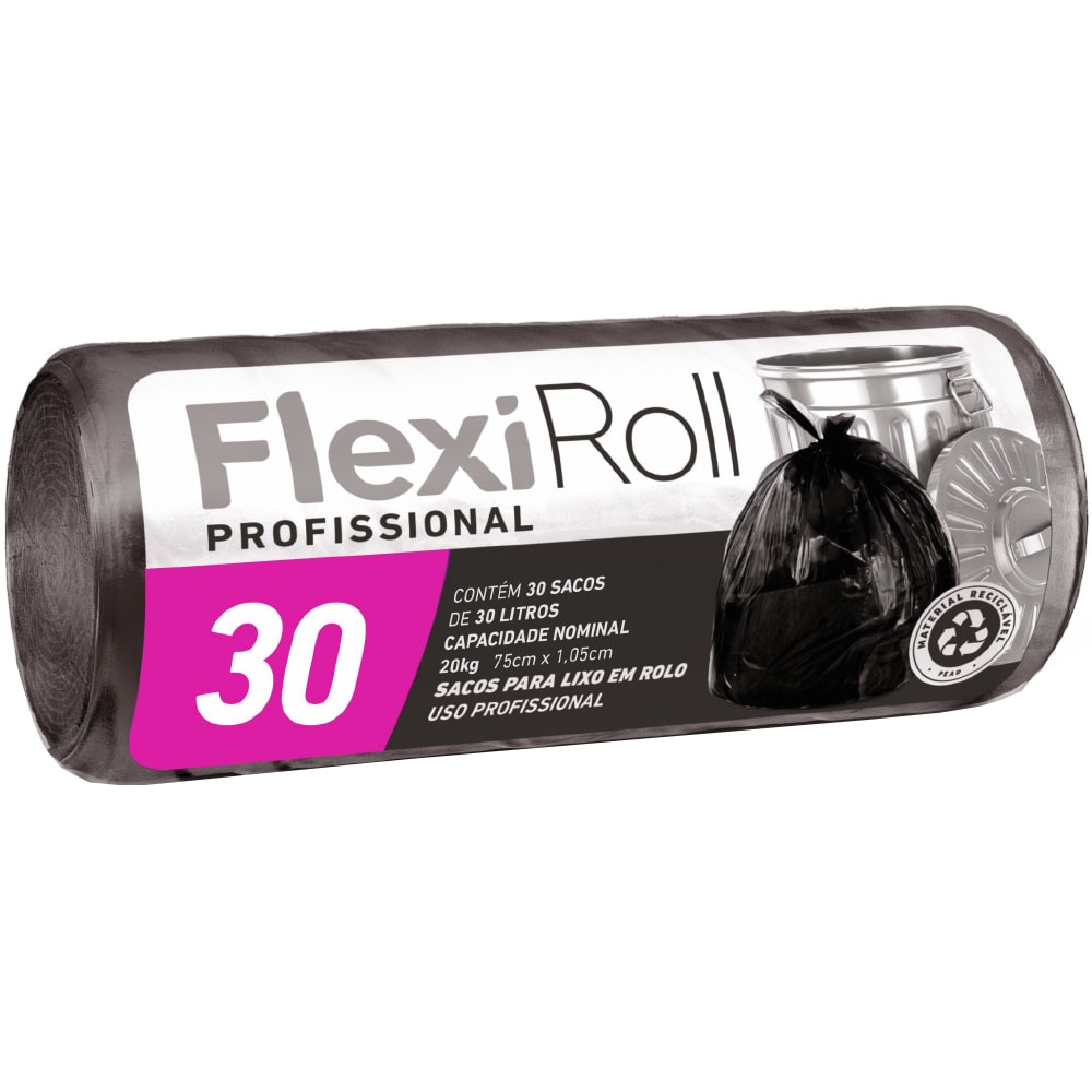 Saco de Lixo Flexi Rolo 30L 30Un - Destro