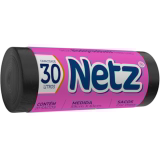 Saco de Lixo Netz Rolo Biodegradável 30 Litros 20 Unidades
