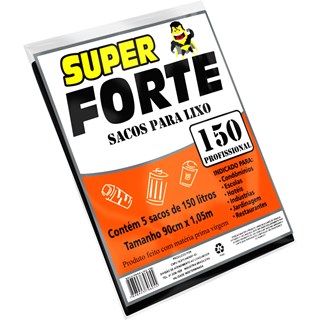 Saco de Lixo Super Forte Almofadado 150l 5 unidades