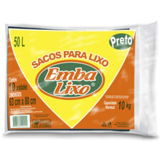 Sacos de Lixo Embalixo 50l 10 unidades