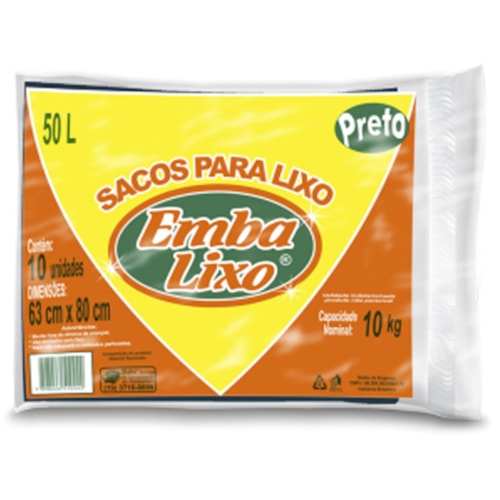 Sacos de Lixo Embalixo 50l 10 unidades