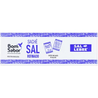 Sal Lebre Refinado Sachet 1000Un 0,8g