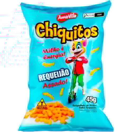 Salgadinho Amavita Chiquitos Sabor Requeijão 45g