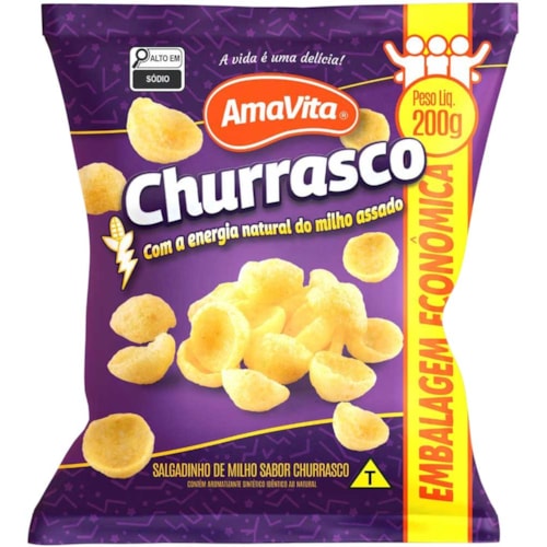 Salgadinho Amavita Sabor Churrasco 200g