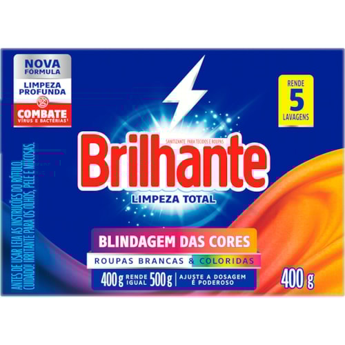 Sanatizante em Pó Brilhante Limpeza Total 400g