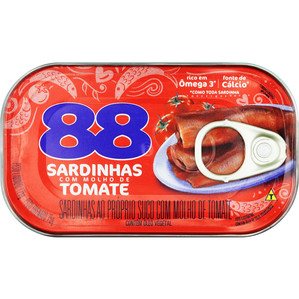 Sardinha 88 ao Molho de Tomate 125g - Destro