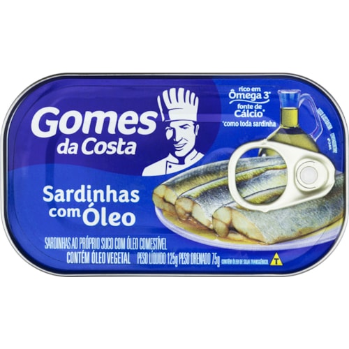 Sardinha Gomes da Costa Óleo 125g