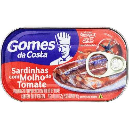 Sardinha Gomes da Costa Tomate 125g