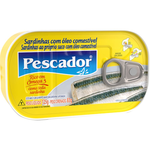 Sardinha em Óleo Pescador 125g - Destro