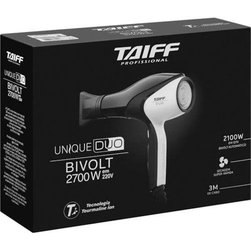 Secador Elétrico Taiff Unique Duo Bivolt 2700W