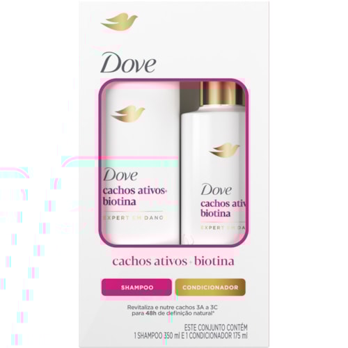 Shampoo 350ml + Condicionador 175ml Dove Cachos Ativos Biotina