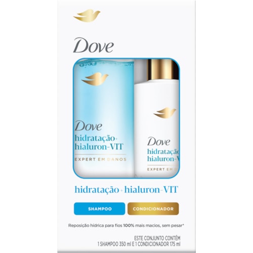 Shampoo 350ml + Condicionador 175ml Dove Hidratação Hialuron