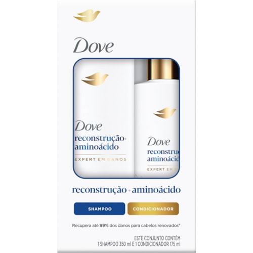 Shampoo 350ml + Condicionador 175ml Dove Reconsrução Aminoácido