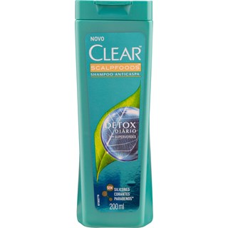 Shampoo Anticaspa Clear Detox Diário 200ml