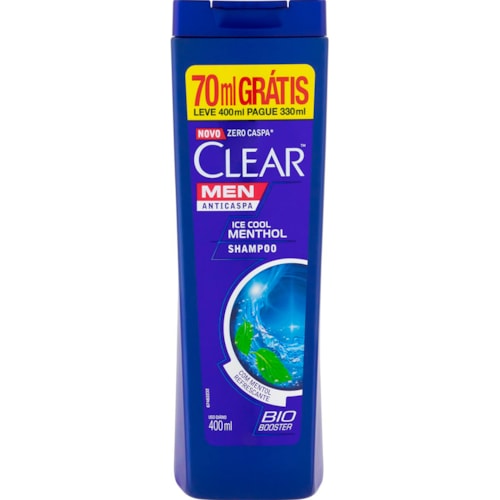 Shampoo Anticaspa Clear Men Ice Cool Menthol 400ml