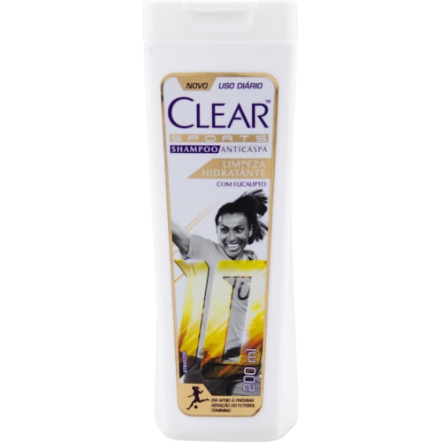 Shampoo Anticaspa Clear Sports Woman Limpeza Hidratante 200ml