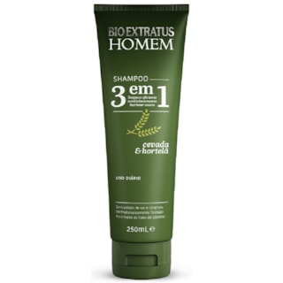 Shampoo Bio Extratus Homem 3 em 1 Cevada & Hortelã 250ml