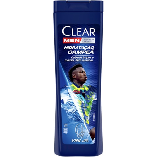 Shampoo Clear Man Hidratação Campeã Vini Jr. 400ml