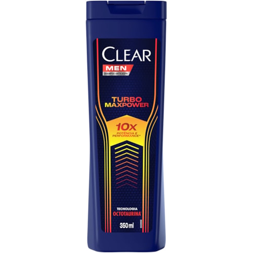 Shampoo Clear Men Anticaspa Turbo Max Power 350ml