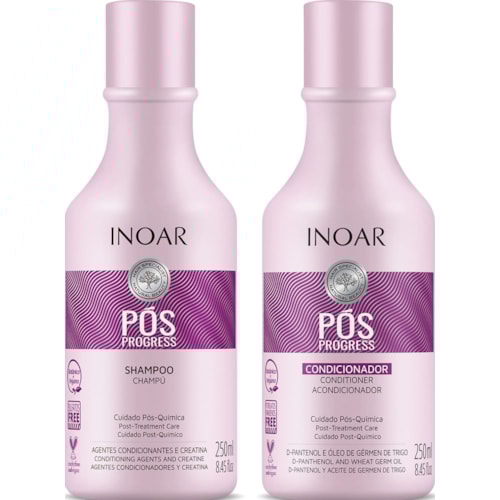 Shampoo + Condicionador Inoar Pós Progress Kit Com 2 Produtos de 250ml