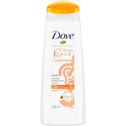 Shampoo Dove Texturas Reais Cacheados 200ml