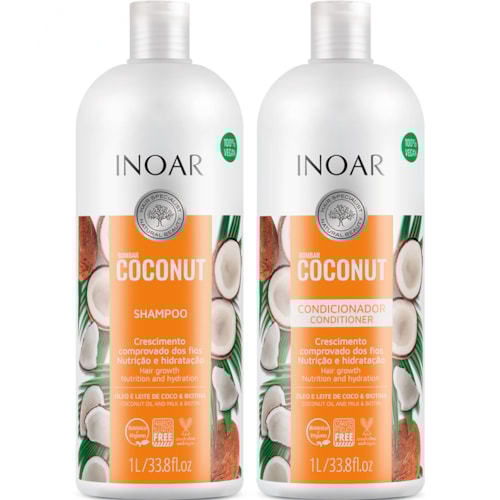Shampoo e Condicionador Inoar Bombar Coco 1L