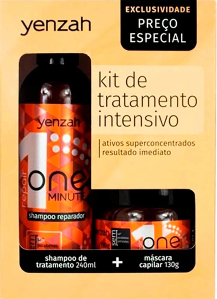 Shampoo e Máscara Yenzah One Min Repair - Destro