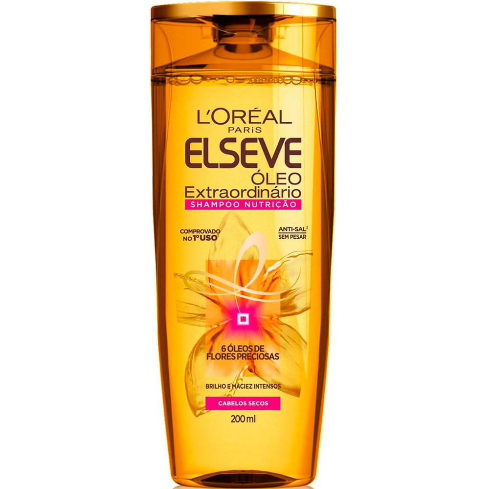 Shampoo Elseve Óleo Extraordinário Nutrição 200ml - Destro