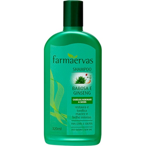 Shampoo Farmaervas Babosa e Ginseng 320ml