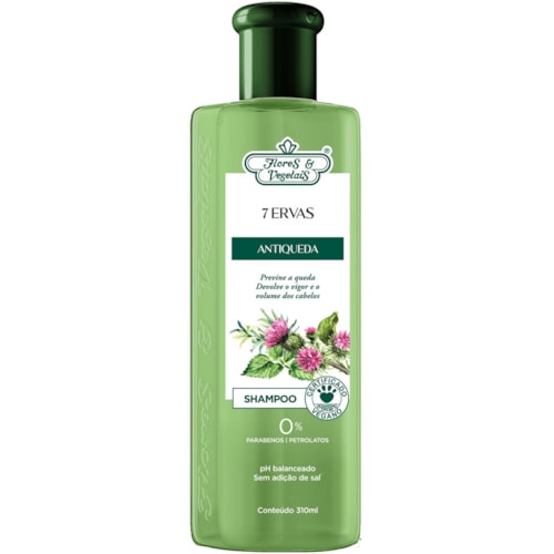 Shampoo Flores e Vegetais Anti Queda Ervas 310ml