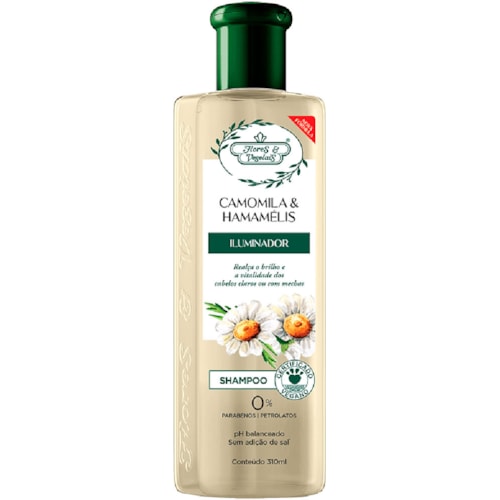 Shampoo Flores & Vegetais Camomila & Hamamelis 310ml