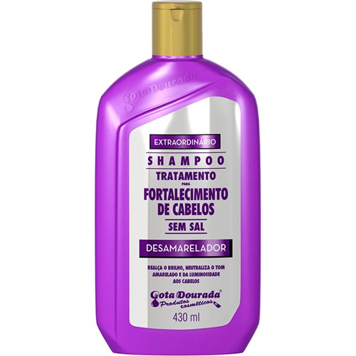 Shampoo Gota Dourada Desamarelador 430ml - Destro