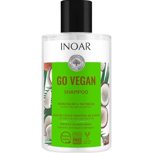Shampoo Inoar Go Vegan Hidratação 300ml - Destro