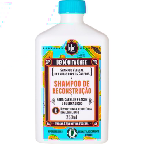 Shampoo Lola Cosmetics Be(M)dita Ghee de Reconstrução Papaya & Querati