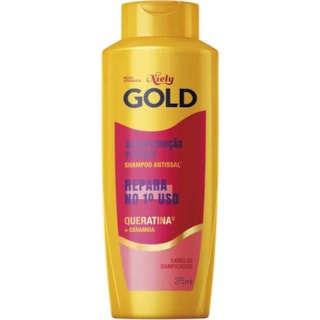 Shampoo Niely Gold Reconstrução Queratina 275ml