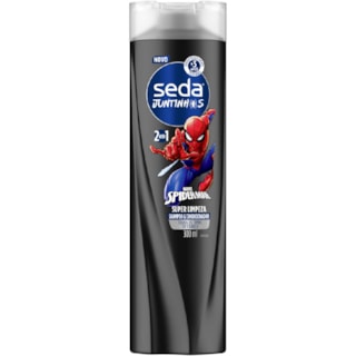 Shampoo Seda 2 em 1 Juntinhos Homem Aranha 300ml