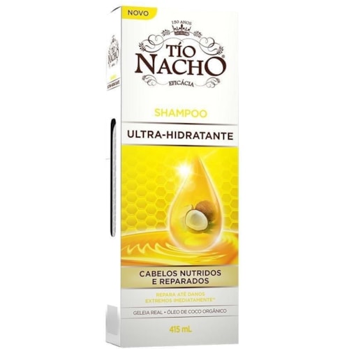Shampoo Ultra-Hidratante Tío Nacho Geléia Real + Óleo de Coco Orgânico