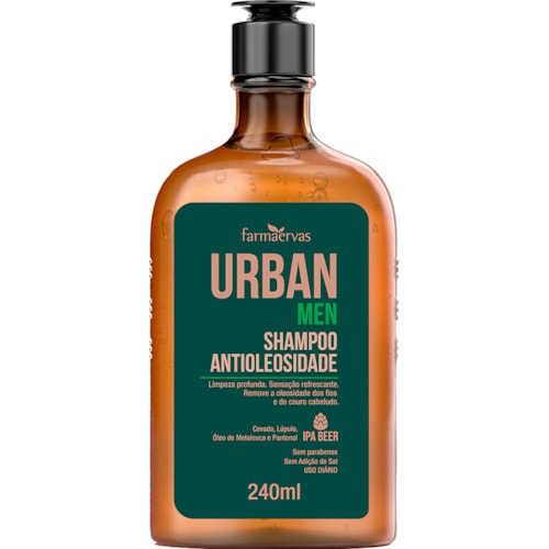 Shampoo Urban Men Antioleosidade Farmaervas 240ml Destro 