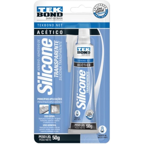 Silicone Tekbond Transparente Acético 50g