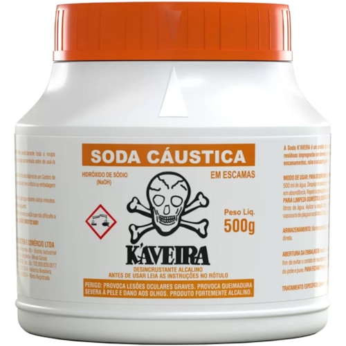 Soda Cáustica Kaveira Em Escamas 500g