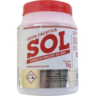 Soda Cáustica Sol Concentração 96%-99% 1Kg
