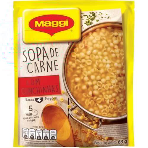 Sopa Maggi Carne com Conchinha 63g