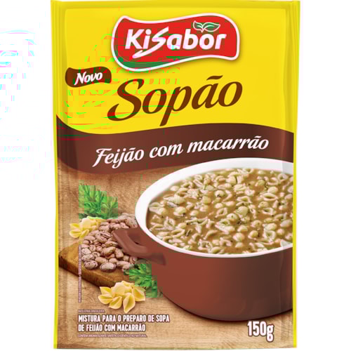 Sopão Kisabor De Feijão Com Macarrão 150g