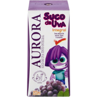 Suco de Uva Tinto Aurora Integral 200ml